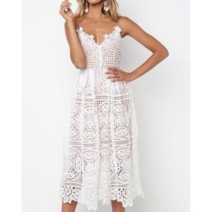 White lace dress by Slide Show